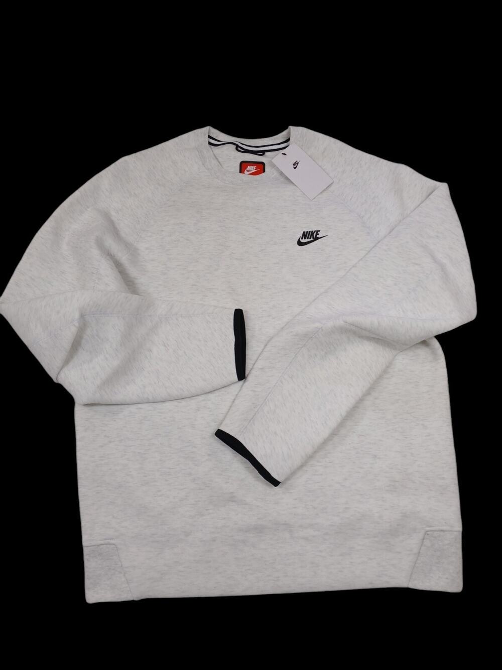 Nike Teck Fleece Crewneck Heather L/S Men's Size Medium FB7916-051